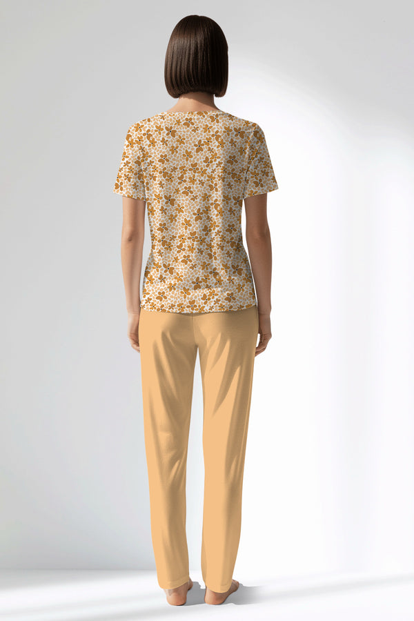 Woman Polyviscon Mellow Pocket Detail Pyjama Set - VienettaROTASYON