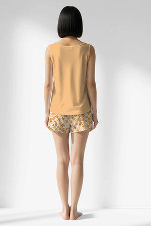 Woman Polyviscon Mellow Thick Strap Short Set - VienettaSUNBURST