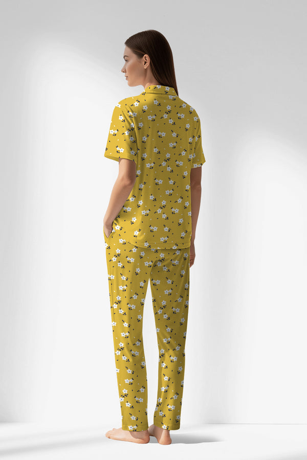 Woman Polyviscon Solaria Buttoned Pyjama Set - VienettaROTASYON