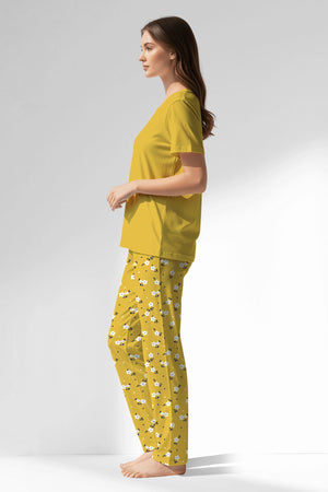 Woman Polyviscon Solaria Pyjama Set - VienettaSUPER LEMON