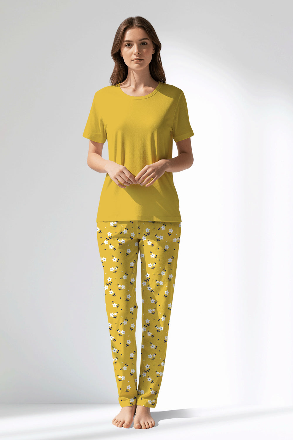 Woman Polyviscon Solaria Pyjama Set - VienettaSUPER LEMON