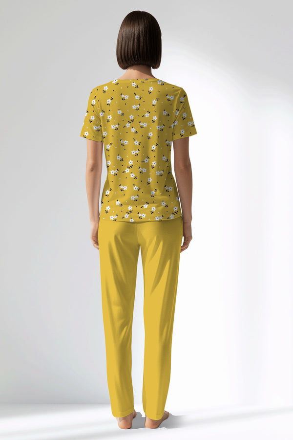 Woman Polyviscon Solaria Pocket Detail Pyjama Set - VienettaROTASYON