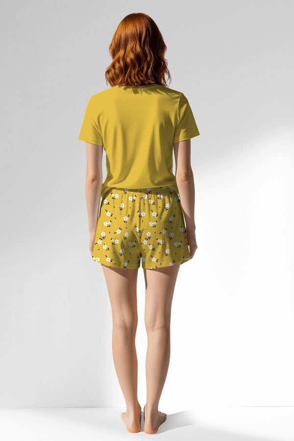 Woman Polyviscon Solaria Short Set - VienettaSUPER LEMON