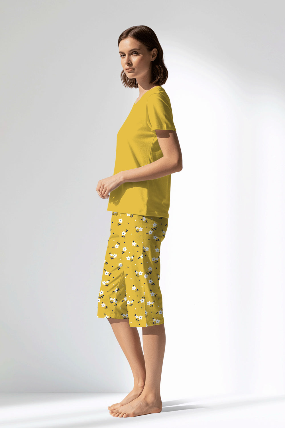 Woman Polyviscon Solaria Capri Set - VienettaSUPER LEMON