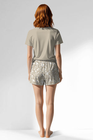 Woman Polyviscon Sprig Short Set - Vienetta14 - 1107