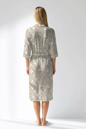 Woman Polyviscon Sprig Dressing Gown - VienettaROTASYON