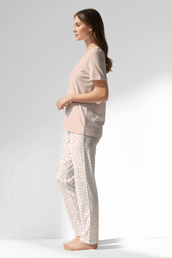 Woman Polyviscon Vanilla Pyjama Set - VienettaB - AQUA FOAM