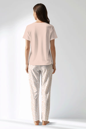 Woman Polyviscon Vanilla Drop Collar Pyjama Set - VienettaB - AQUA FOAM