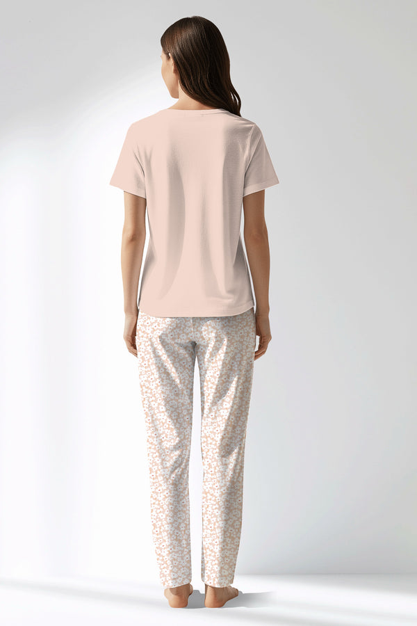 Woman Polyviscon Vanilla Drop Collar Pyjama Set - VienettaB - AQUA FOAM