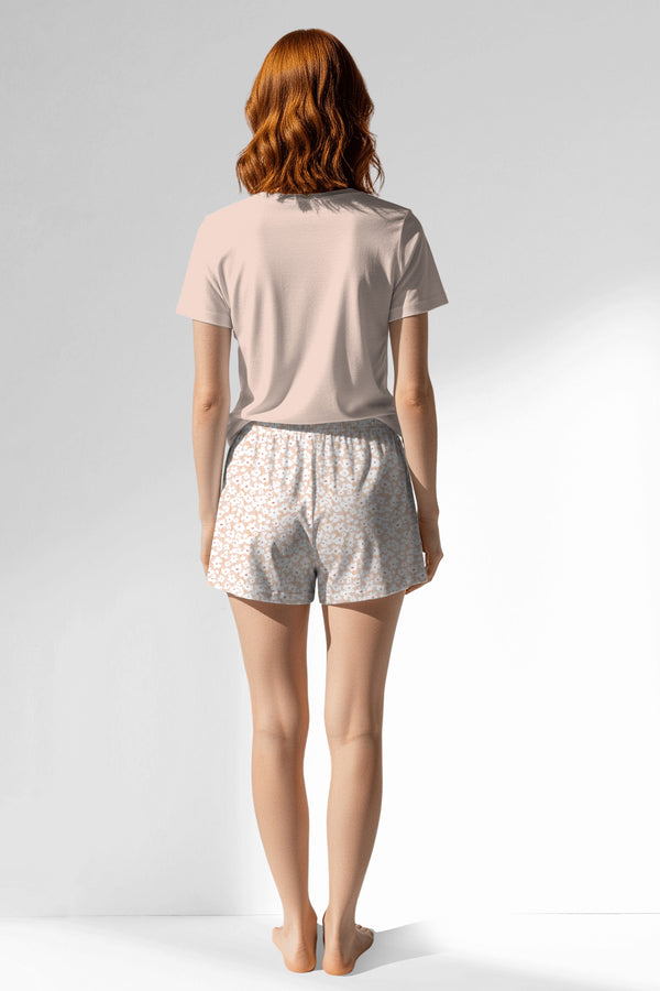 Woman Polyviscon Vanilla Short Set - VienettaB - AQUA FOAM