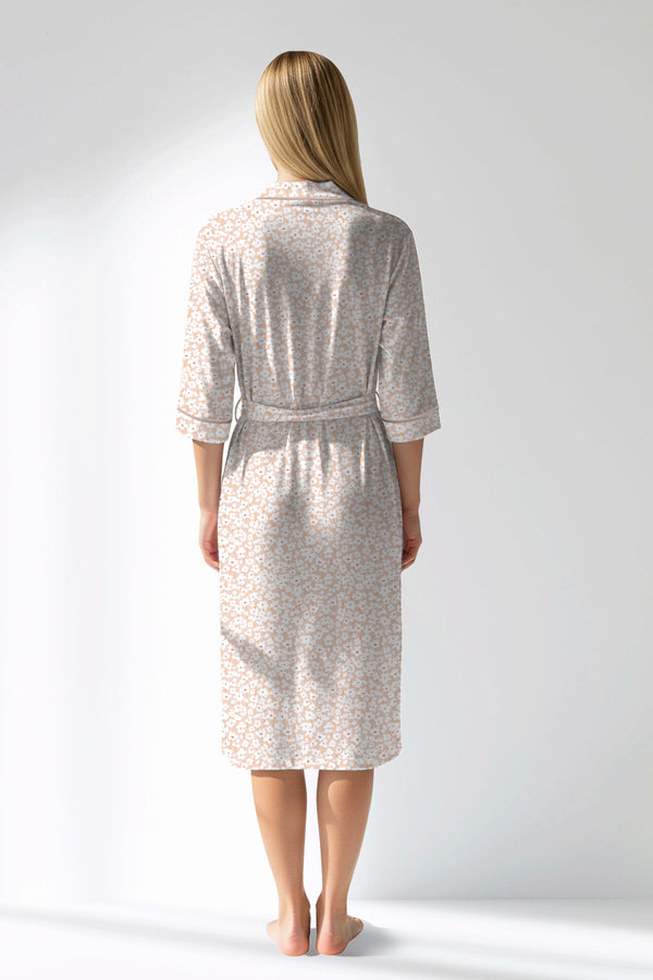 Woman Polyviscon Vanilla Dressing Gown - VienettaB - AQUA ROTASYON