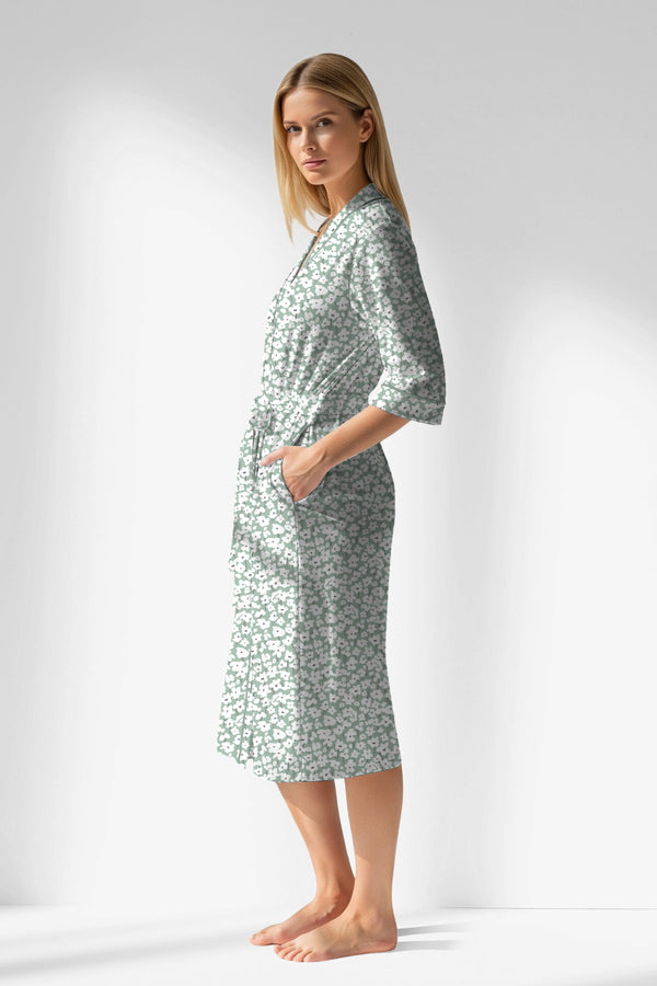 Woman Polyviscon Vanilla Dressing Gown - VienettaB - AQUA ROTASYON