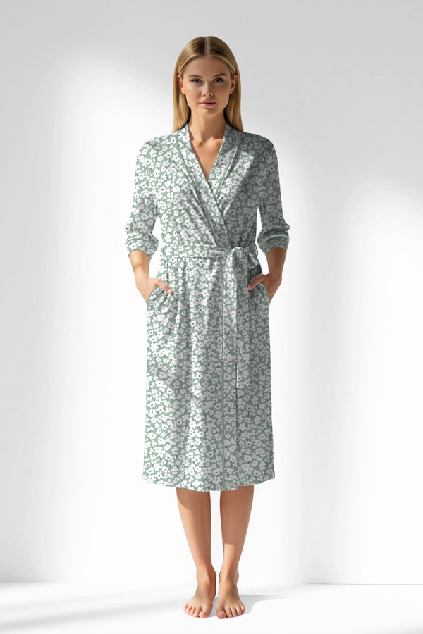 Woman Polyviscon Vanilla Dressing Gown - VienettaB - AQUA ROTASYON