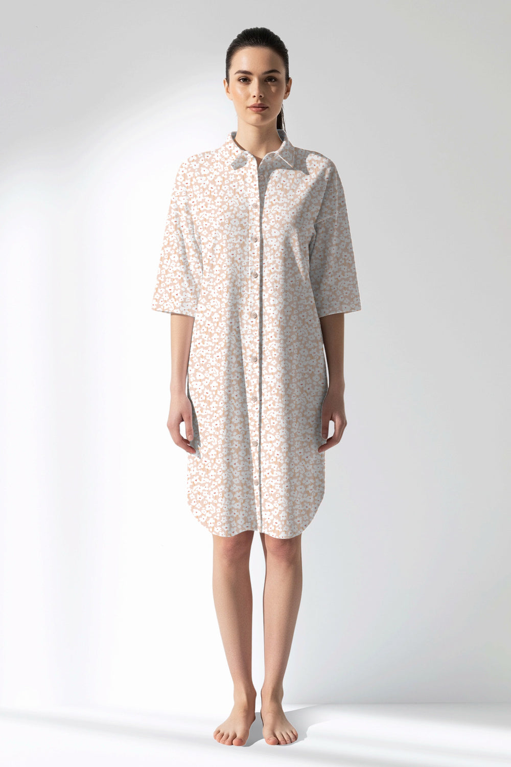 Woman Polyviscon Vanilla Shirt Tunic - VienettaROTASYON