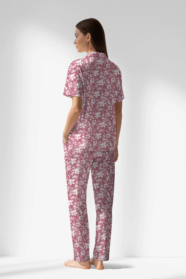 Woman Polyviscon Affection Buttoned Pyjama Set - VienettaROTASYON