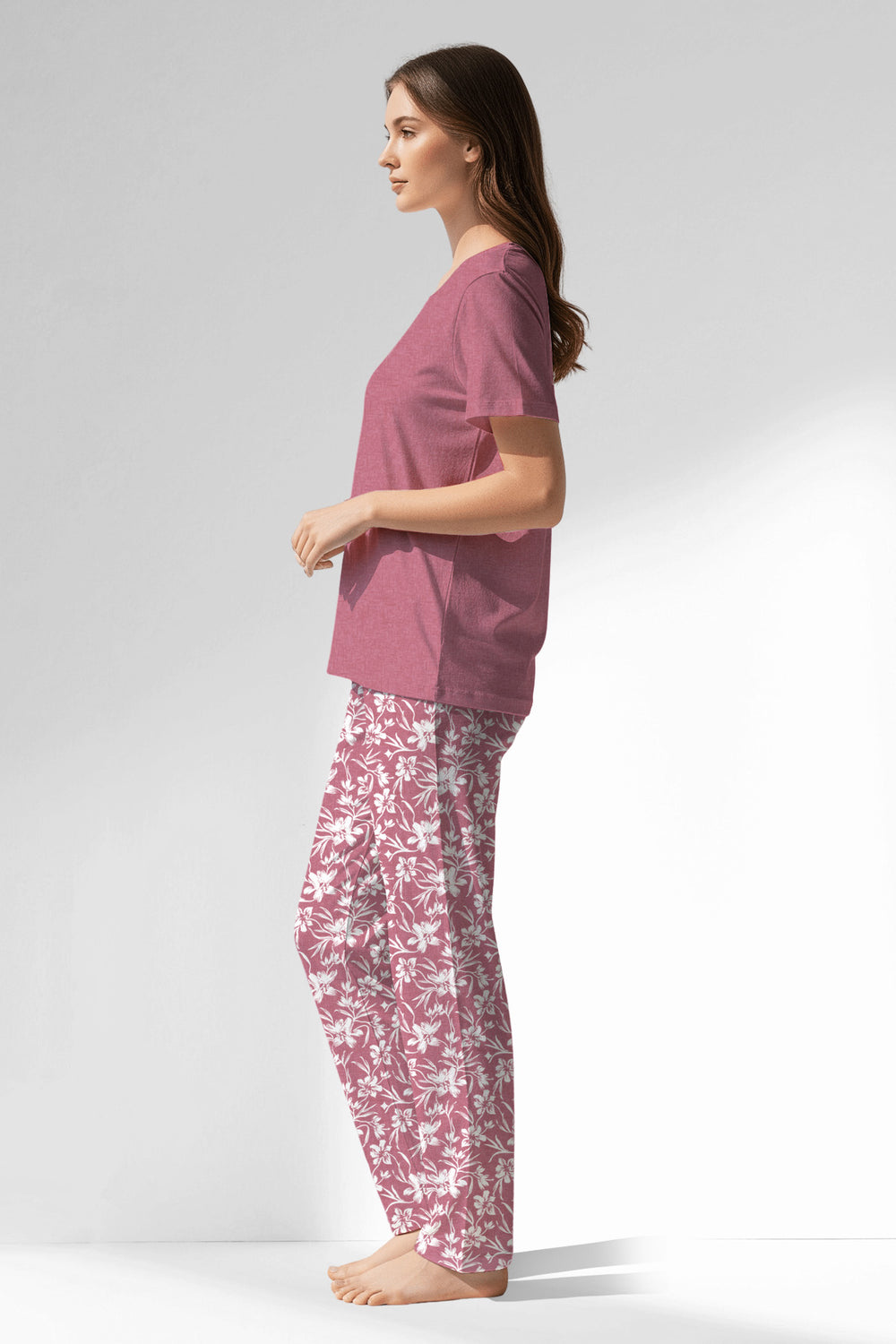 Woman Polyviscon Affection Pyjama Set - VienettaWILD ROSE