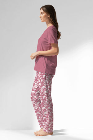 Woman Polyviscon Affection Pyjama Set - VienettaWILD ROSE