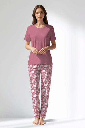 Woman Polyviscon Affection Pyjama Set - VienettaWILD ROSE