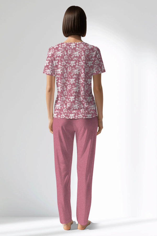 Woman Polyviscon Affection Pocket Detail Pyjama Set - VienettaROTASYON