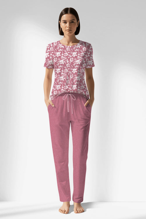 Woman Polyviscon Affection Pocket Detail Pyjama Set - VienettaROTASYON