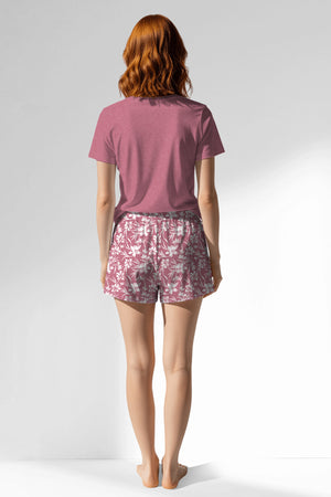 Woman Polyviscon Affection Short Set - VienettaWILD ROSE