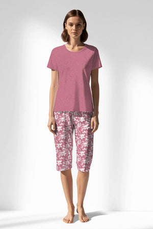 Woman Polyviscon Affection Capri Set - VienettaWILD ROSE