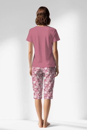 Woman Polyviscon Affection Capri Set - VienettaWILD ROSE