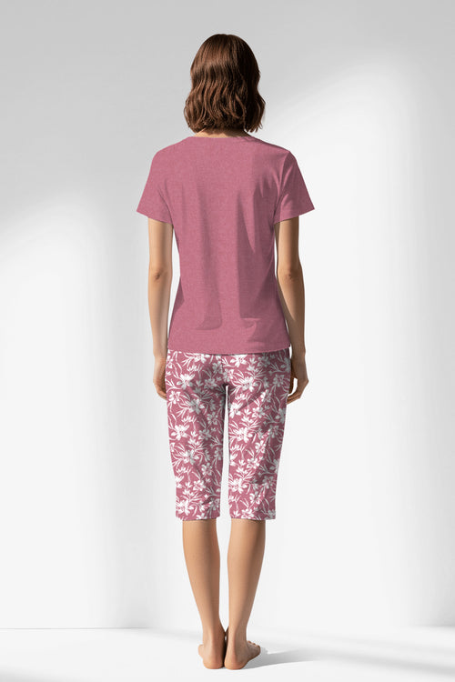 Woman Polyviscon Affection Capri Set - VienettaWILD ROSE