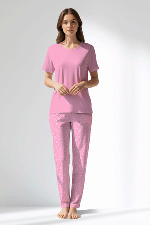 Woman Polyviscon TrueBliss Pyjama Set - VienettaPINK