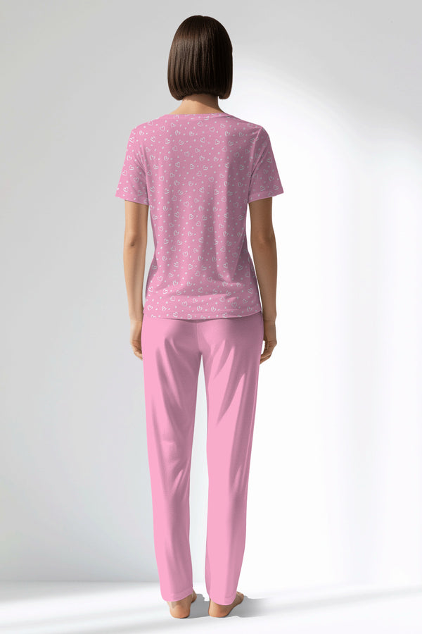 Woman Polyviscon TrueBliss Pocket Detail Pyjama Set - VienettaROTASYON