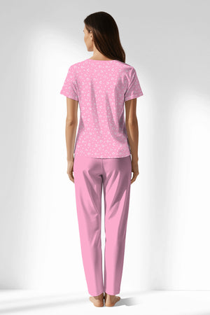 Woman Polyviscon TrueBliss Buttoned Collar Pyjama Set - VienettaROTASYON