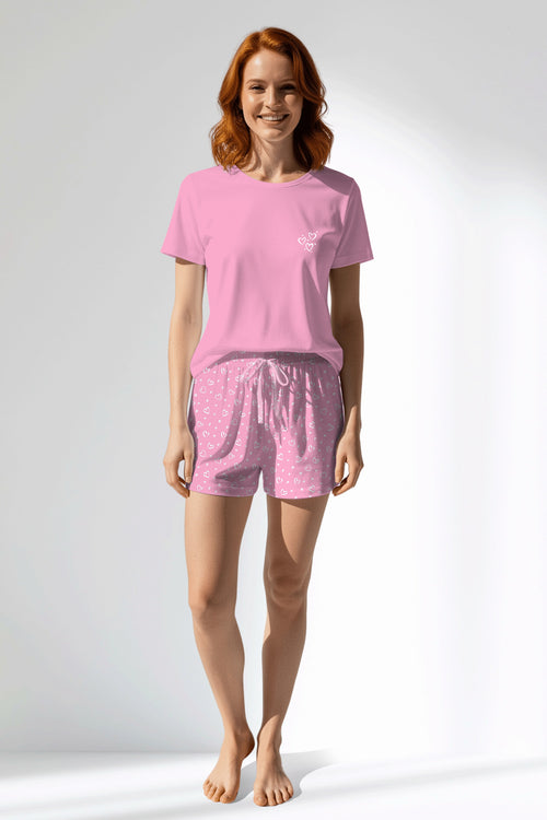 Woman Polyviscon TrueBliss Short Set - VienettaPINK