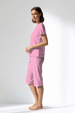 Woman Polyviscon TrueBliss Capri Set - VienettaPINK