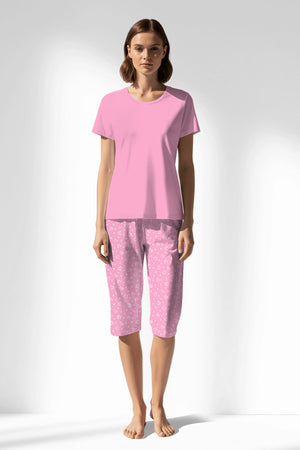 Woman Polyviscon TrueBliss Capri Set - VienettaPINK