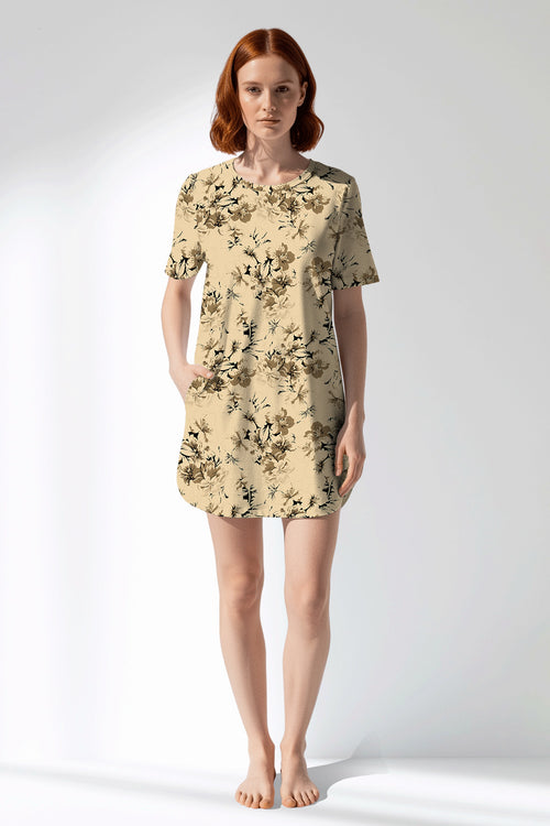 Woman Polyviscon Fleuron Pocket Detail Tunic - VienettaROTASYON