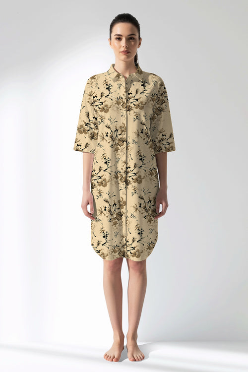 Woman Polyviscon Fleuron Shirt Tunic - VienettaROTASYON