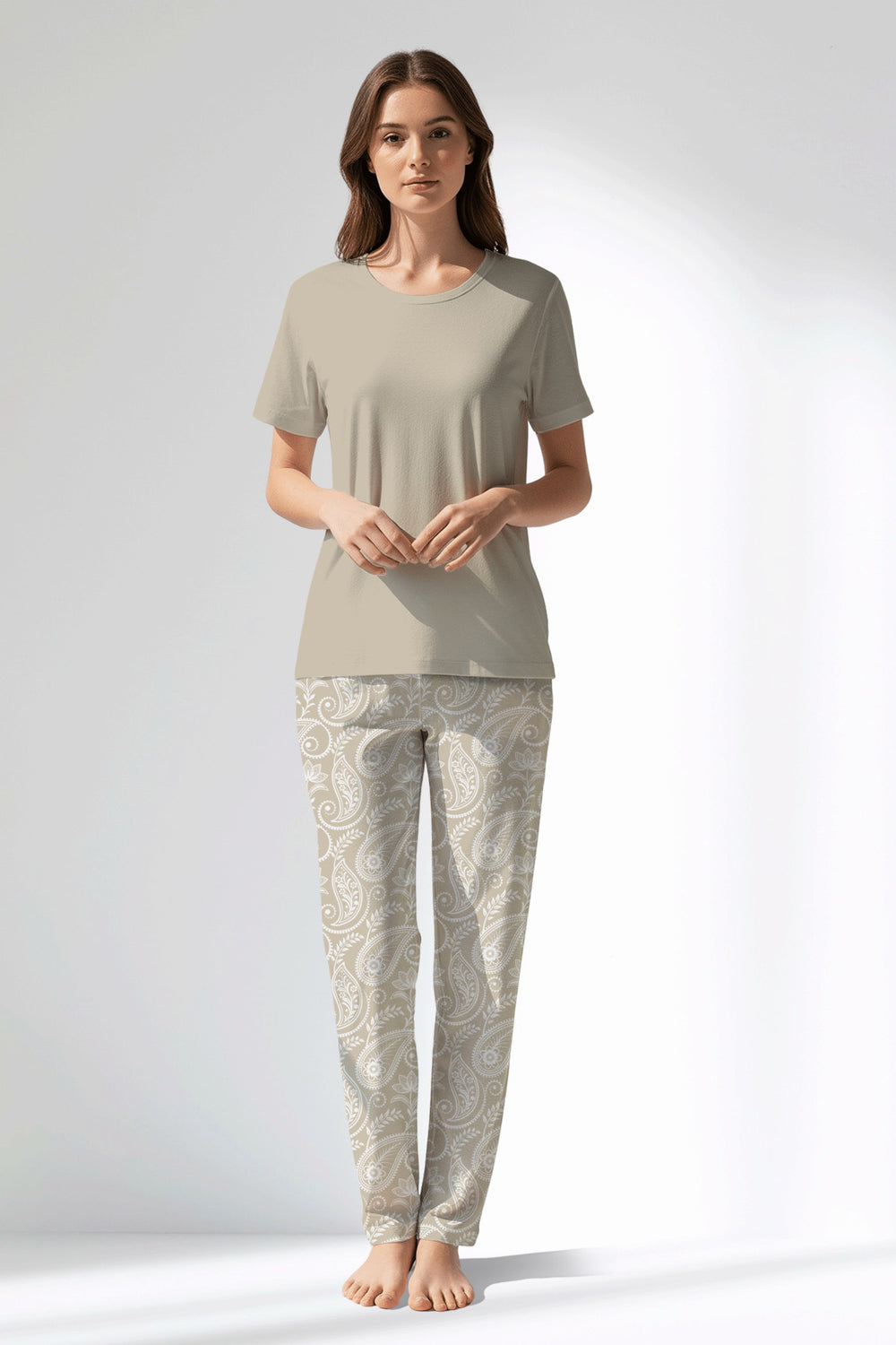 Woman Polyviscon Lunafleur Pyjama Set - Vienetta14 - 1107