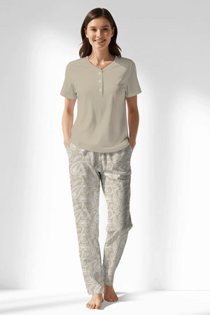 Woman Polyviscon Lunafleur Drop Collar Pyjama Set - 14-1107 - Image 1