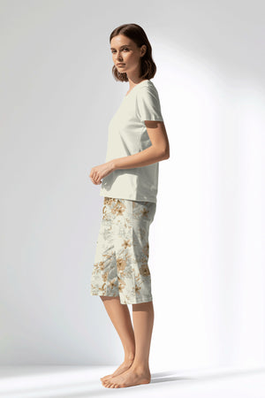 Woman Polyviscon Magnolia Capri Set - VienettaMETRAJ ZEMIN