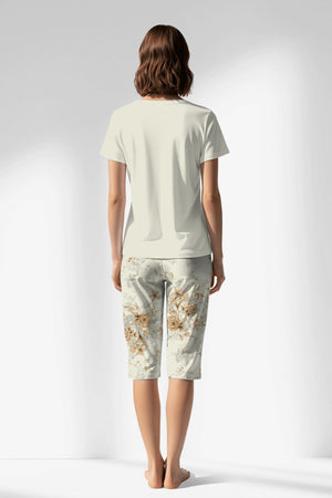 Woman Polyviscon Magnolia Capri Set - VienettaMETRAJ ZEMIN