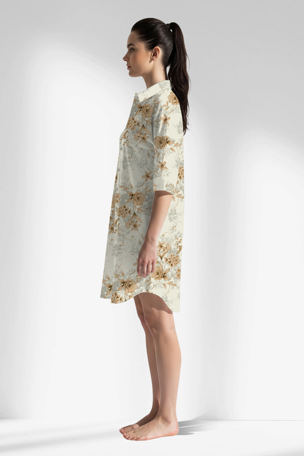 Woman Polyviscon Magnolia Shirt Tunic - VienettaROTASYON