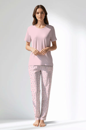 Woman Polyviscon Cloud Pyjama Set - Vienetta12 - 2906