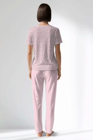 Woman Polyviscon Cloud Pocket Detail Pyjama Set - VienettaROTASYON