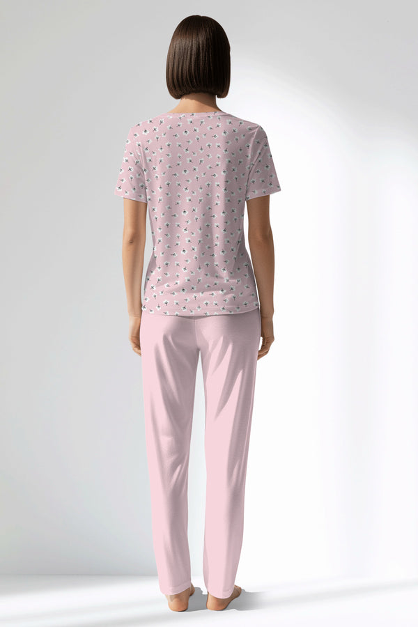 Woman Polyviscon Cloud Pocket Detail Pyjama Set - VienettaROTASYON