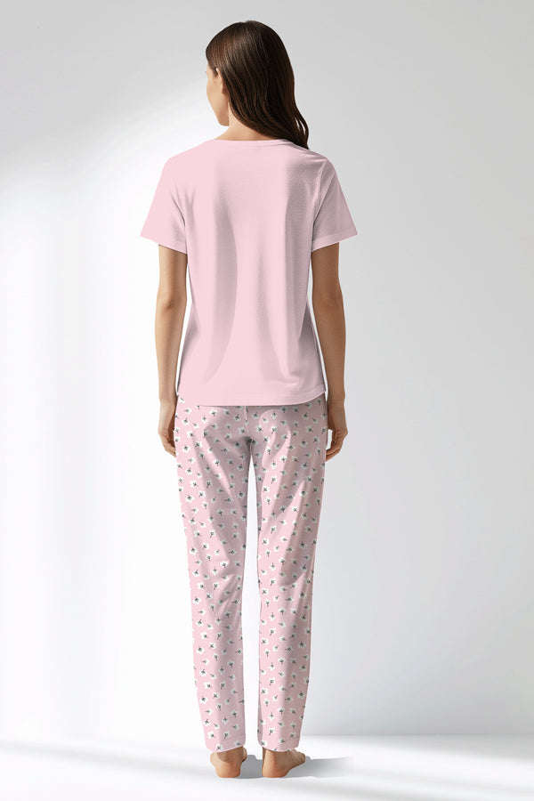 Woman Polyviscon Cloud Drop Collar Pyjama Set - Vienetta12 - 2906