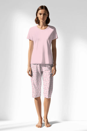 Woman Polyviscon Cloud Capri Set - Vienetta12 - 2906