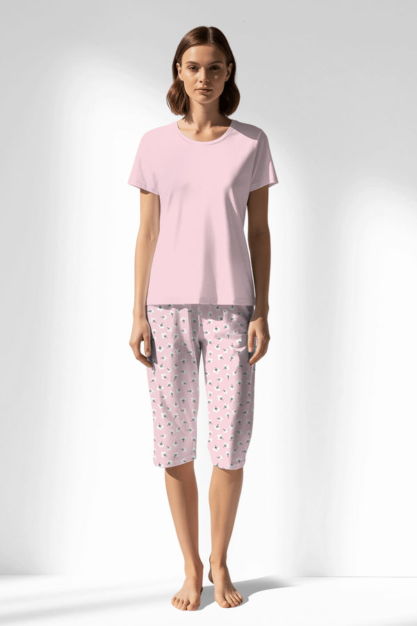 Woman Polyviscon Cloud Capri Set - Vienetta12 - 2906