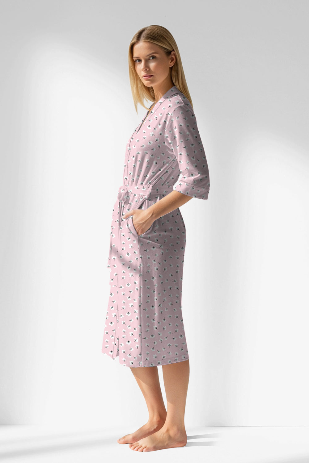 Woman Polyviscon Cloud Dressing Gown - VienettaROTASYON