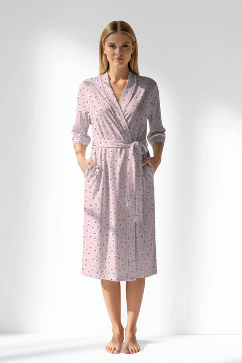 Woman Polyviscon Cloud Dressing Gown - VienettaROTASYON