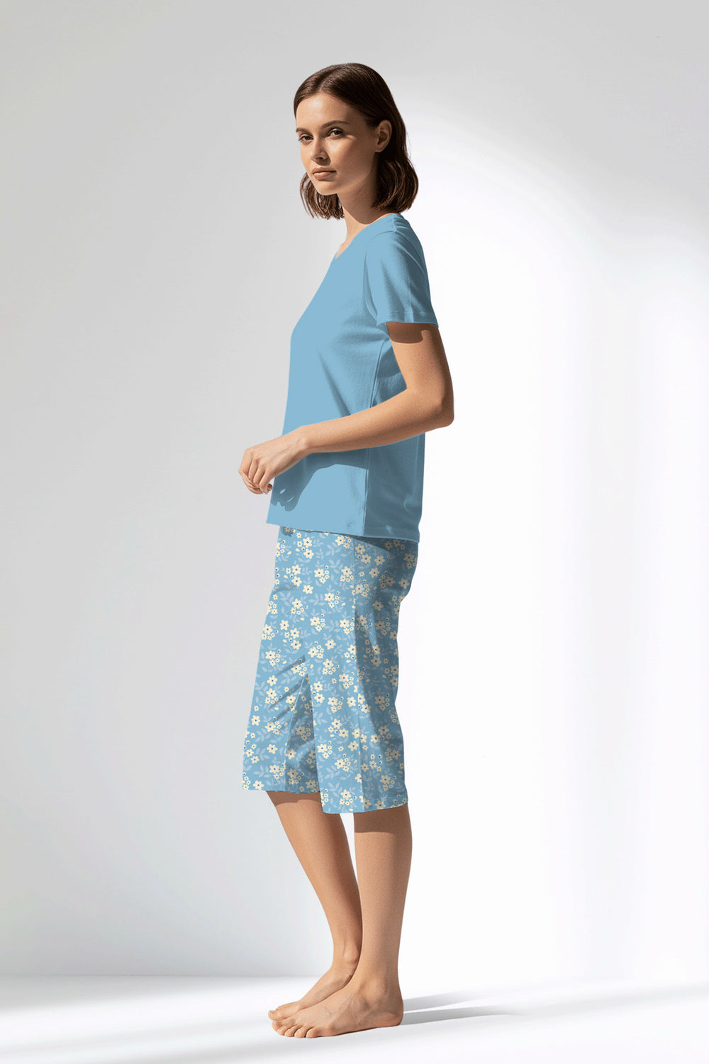 Woman Polyviscon SoftAura Capri Set - Vienetta14 - 4318